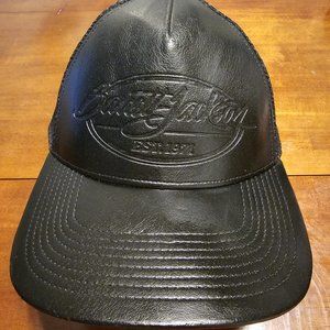 Barrett Jackson Special Edition By Ahead Hat Cap Mesh Vegan Leather Snapback